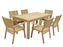 Esperance 6 Seat Outdoor Timber Outdoor Dining Set - Bare Outdoors