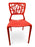 Set of 4 Belize Dining Side Chair - Red - Bare Outdoors