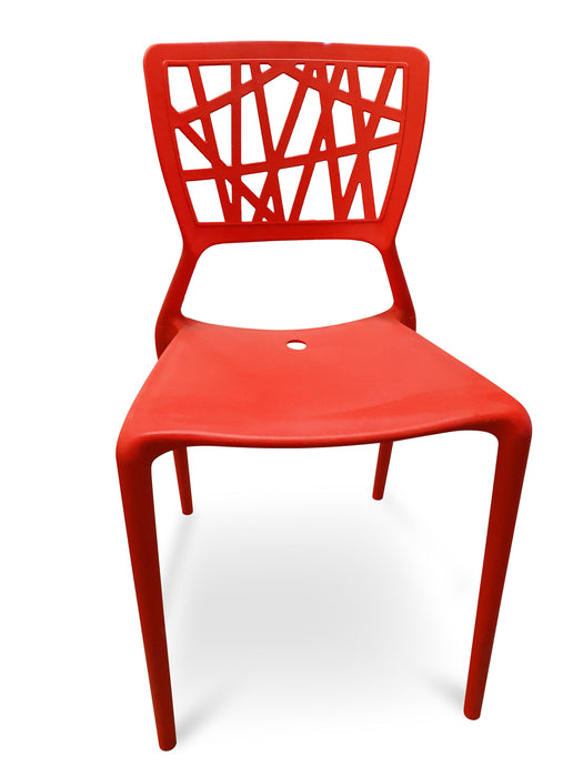 Set of 4 Belize Dining Side Chair - Red - Bare Outdoors