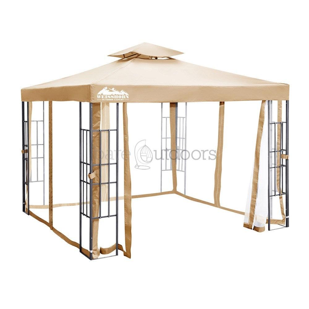 3m x 3m Steel Frame Outdoor Gazebo Marquee Stand - Bare Outdoors