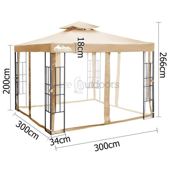 3m x 3m Steel Frame Outdoor Gazebo Marquee Stand: Sturdy stand for your outdoor gazebo marquee