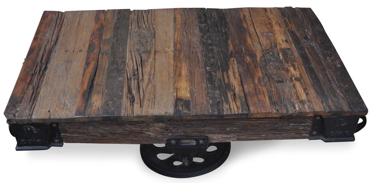 Montreal Vintage Railway Sleeper Timber Coffee Table - Bare Outdoors