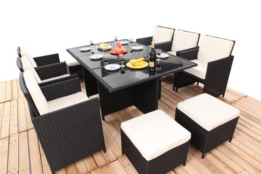 Havanna 11 piece - 10 Seater Outdoor Dining Set - Bare Outdoors