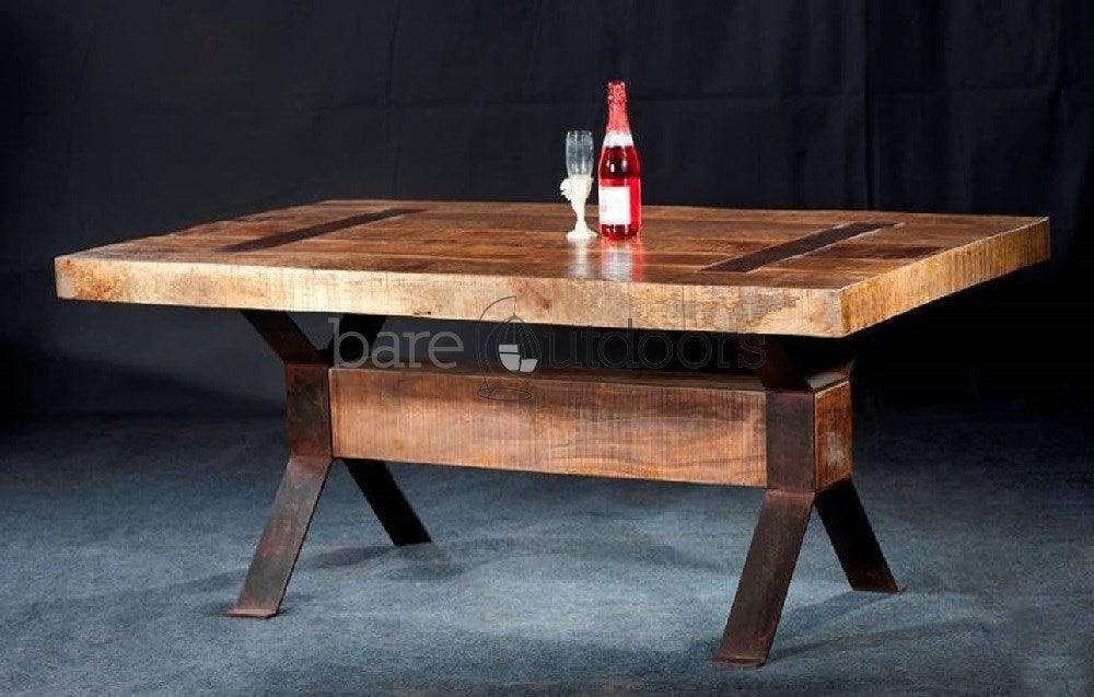 Xavier Industrial Dining Table - Bare Outdoors