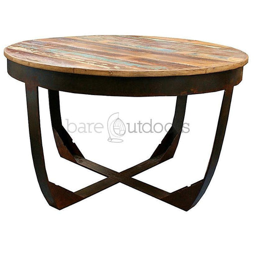 Nueva Industrial Round Coffee Table - Bare Outdoors