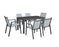 Boredeaux 6 Seat Outdoor Dining Setting Charcoal - Bare Outdoors