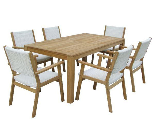 Anglesea 6 Seat Outdoor Dining Setting - Bare Outdoors