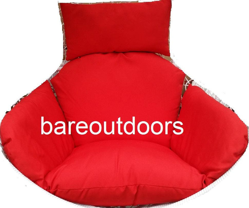 Outdoor Hanging Swing Pod Chair Cushions - Red 1