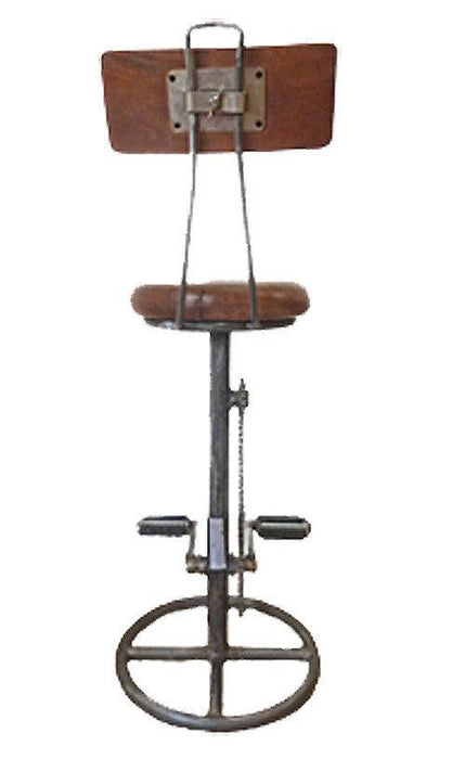 Industrial Bike Stool - Low Back - Bare Outdoors