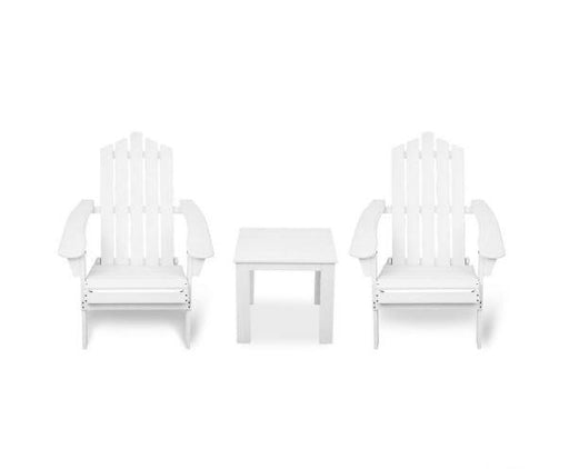 Adirondack Chairs & Side Table 3 Piece Set - Bare Outdoors