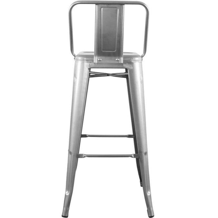 Replica Tolix Low Back - High Stool Chair 75cm - Galvanized - Bare Outdoors