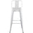 Replica Tolix Bar Stool Low Back - High Stool Chair 75cm - White - Bare Outdoors