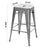 Set of 4 - Replica Tolix Bar Stool 66cm - Galvanized - Bare Outdoors