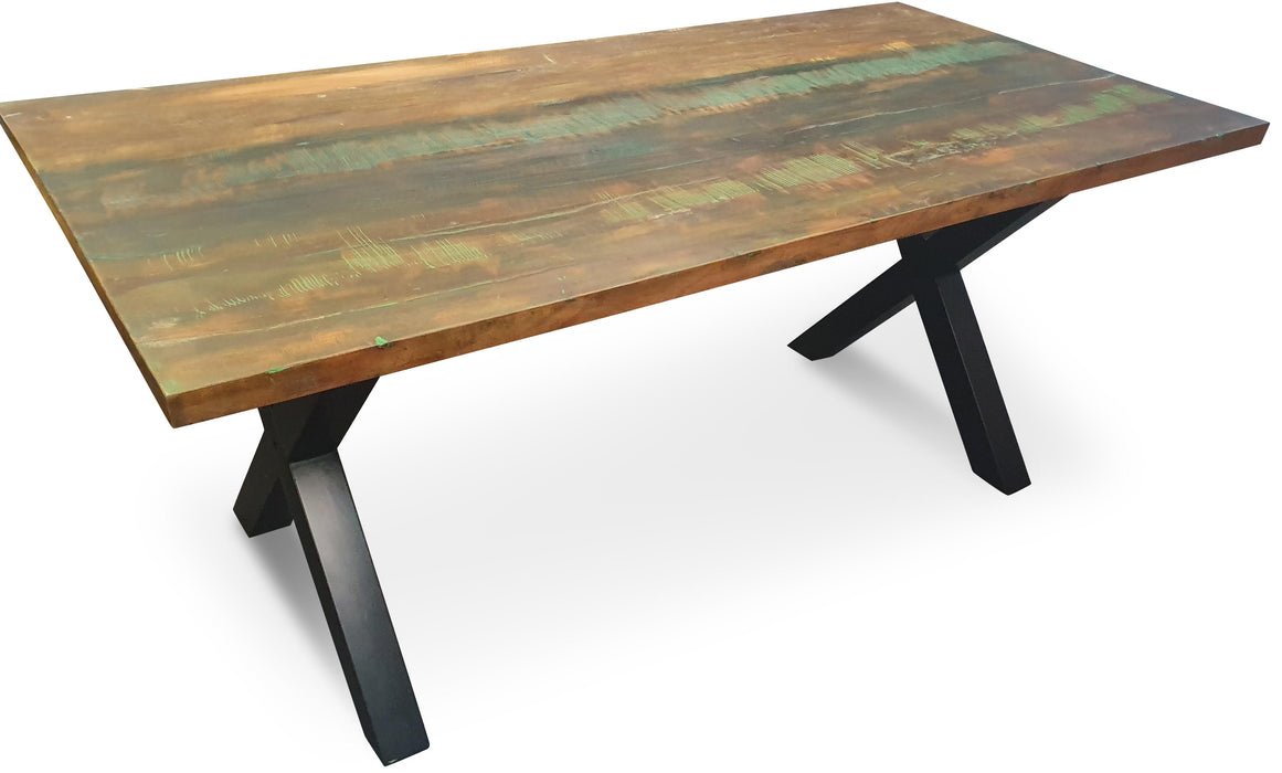 Argan Boatwood Double X 1.8M Dining Table 