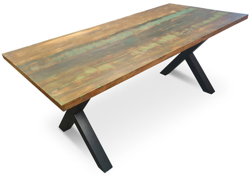 Argan Boatwood Double X 1.8M Dining Table  Media