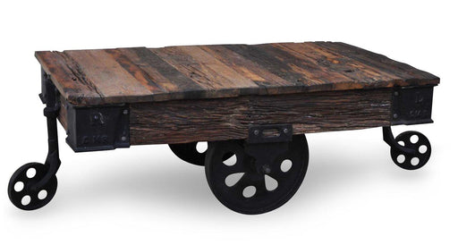 Montreal Vintage Railway Sleeper Timber Coffee Table - Bare Outdoors