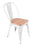 Replica Tolix Chair Timber Top - White - Bare Outdoors