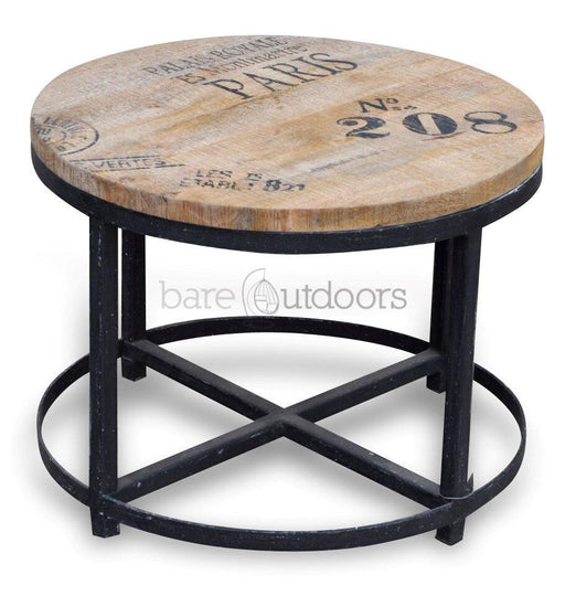 French Provincial Hardwood Round Coffee Table - Bare Outdoors
