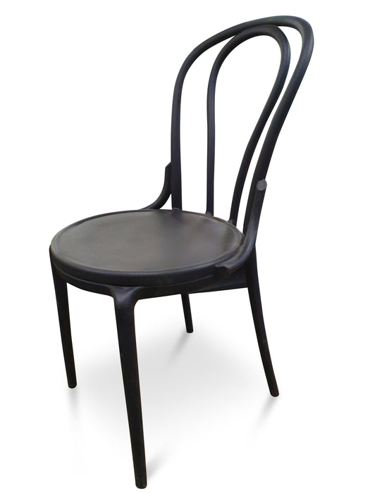 Set of 4 Montego Bentwood Outdoor Dining Chair Black - Bare Outdoors