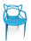 Set of 4 Ribbon Outdoor Dining Chair Blue - Bare Outdoors