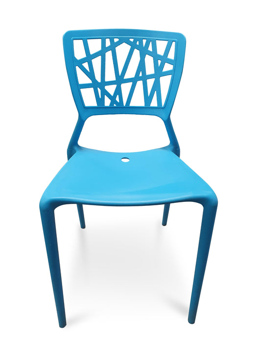 Set of 4 Belize Dining Side Chair - Blue - Bare Outdoors