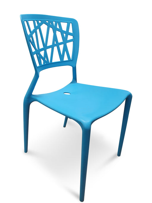 Set of 4 Belize Dining Side Chair - Blue - Bare Outdoors