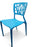 Set of 4 Belize Dining Side Chair - Blue - Bare Outdoors